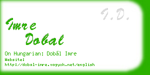imre dobal business card